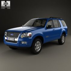 Ford Explorer with HQ interior 2006 3D Model