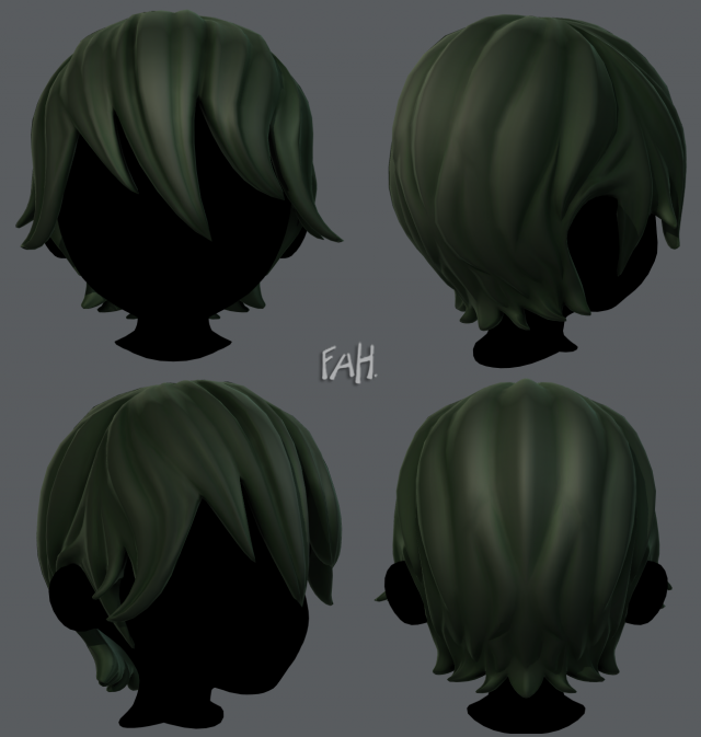 3D Hair style for boy V11 3D Model