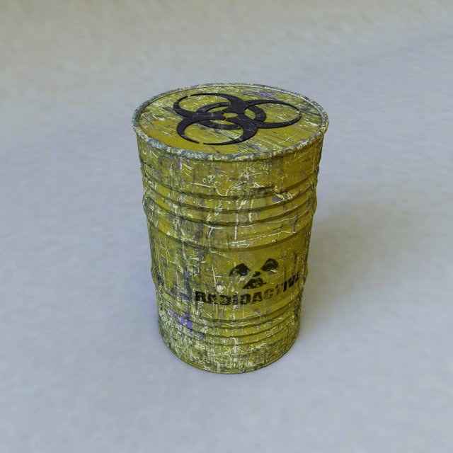 Radioactive barrel Free 3D Model
