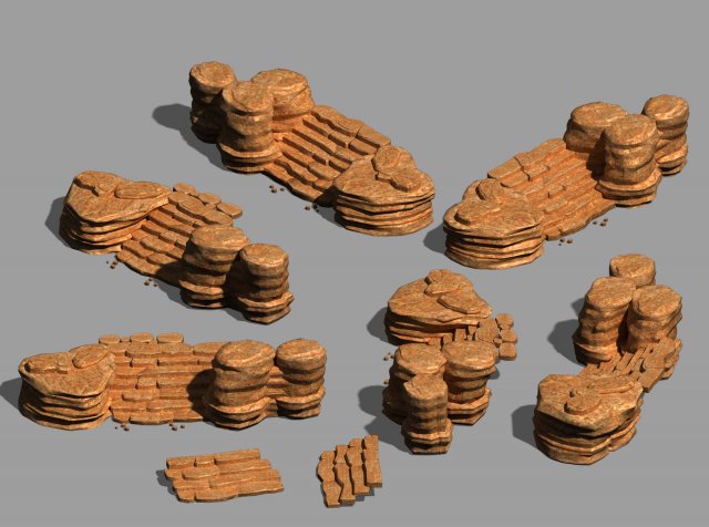 Desert – Mountain – Wind Stone 14 3D Model