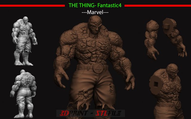 The Thing – Fantastic Four – Marvel 3D Model