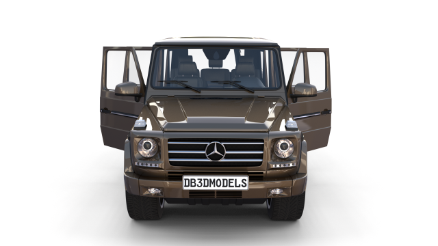 Mercedes Benz G Class with interior Brown 3D Model