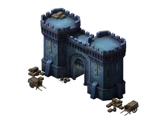 Evil Creatures – City Gate 02 3D Model