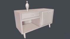 Cabinet with Vase 3D Model