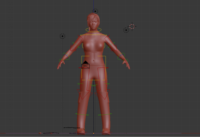 Female Cartoon Character for game 3D Model