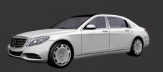Mercedes-Maybach S600 X222 2014 HQ Low Poly 3D Model