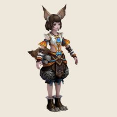 Little Fox Girl – Cloth Set 02 3D Model