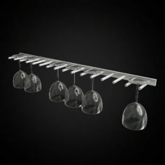 Wall mounted glass holder Free 3D Model