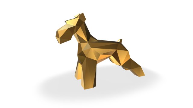 Schnauzer dog figure 3D print model 3D Model