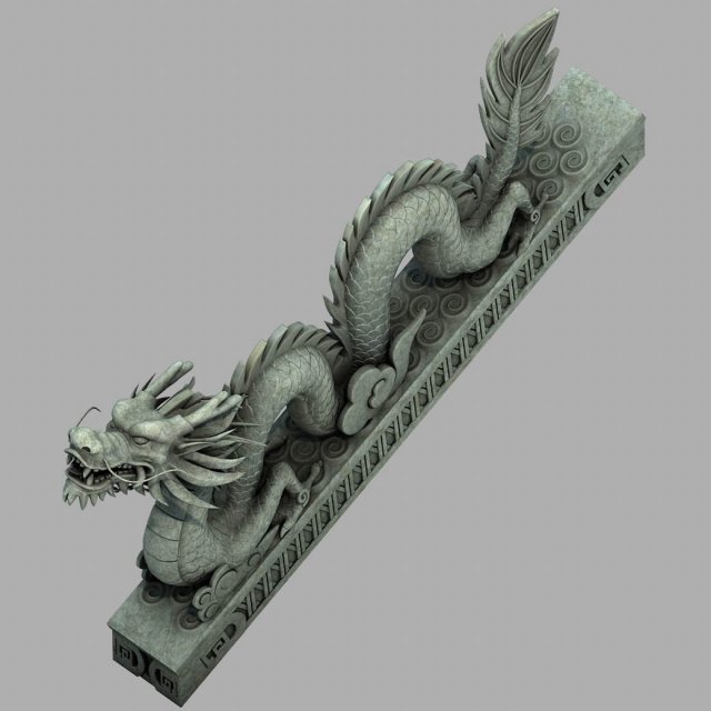 Building Construction – Dragon – Stone Sculpture 03 3D Model