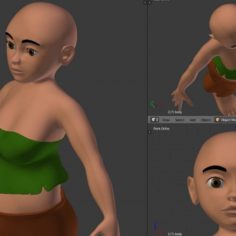 Female Character						 Free 3D Model