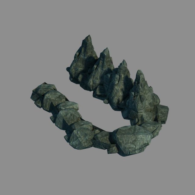 Gangs demon gang – the cliff 02 3D Model