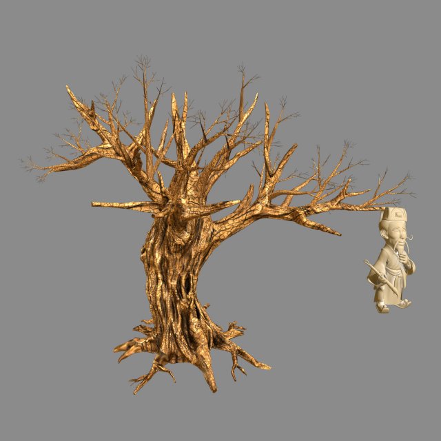 Fox Qishan – ruins film – dry tree 02 3D Model