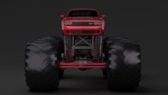Monster Truck Dodge Challenger Demon 3D Model