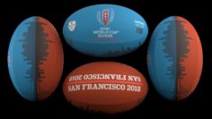 Rugby World Cup Sevens 2018 ball SUPPORTER 3D Model