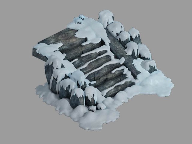 Kunlun Snow Mountain – Stone Ladder 69 3D Model