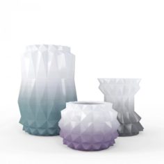 Modern Decor Vase Set – Ombre 3D Model