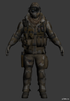 winter soldier-sniper 3D Model