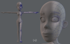 Base mesh woman 04 3D Model