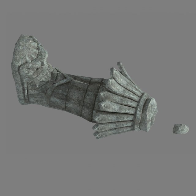 Broken Soldier Statue – Stone Rubble 05 3D Model
