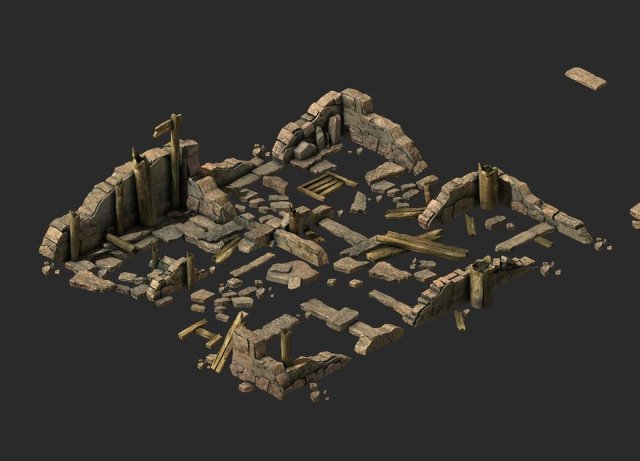 Senad hills – building ruin 1 3D Model