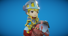 Toon Knight Animated 3D Model