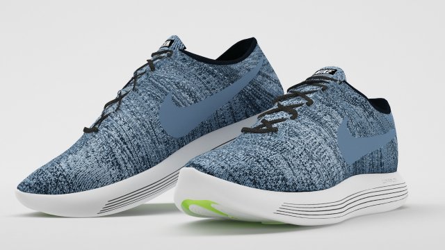 Nike LunarEpic Low Flyknit 2 Blue 3D Model