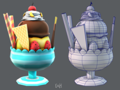 Ice cream cup 3D Model