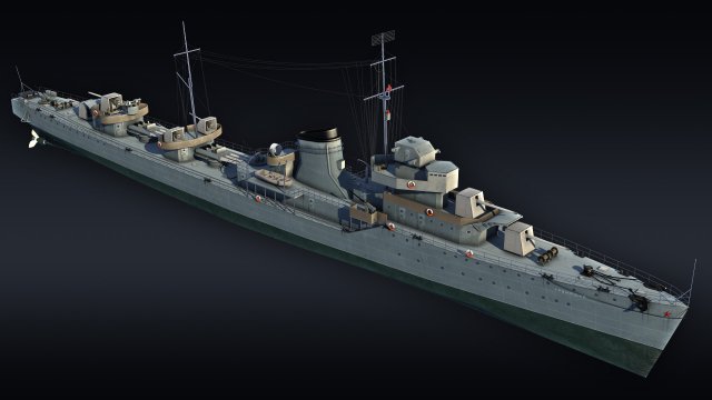 Destroyer Gremyashiy project 7 3D Model