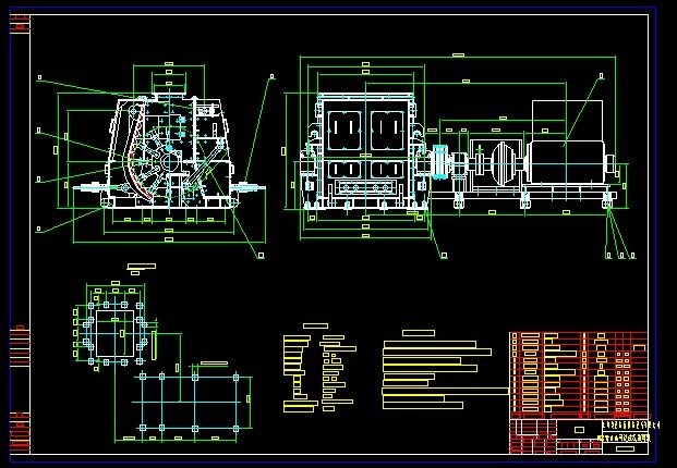 PQKW1416 impact crusher complete drawing 3D Model