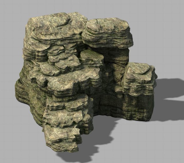 Hengshan Mountain – waterfall stone 3D Model