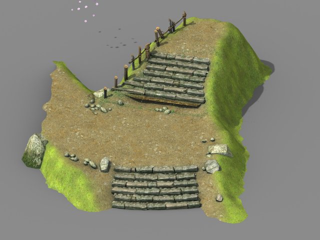 New Village – stone steps 3D Model