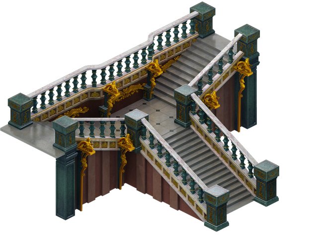 Vampire warriors area – stairs 01 3D Model