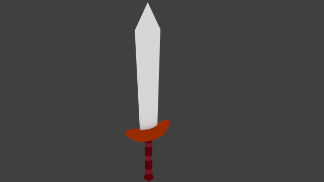 Lowpoly Sword 3D Model