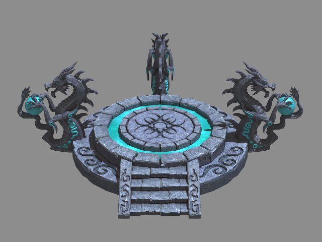 Dragon Type – Stone Array – Altar 32 3D Model