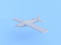 Low-poly of Utva 75 training aircraft 3D Model