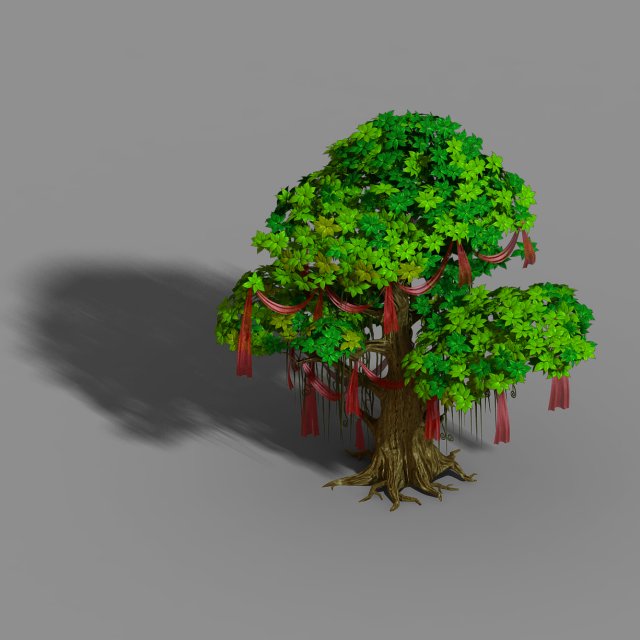 Capital – green tree 02 3D Model