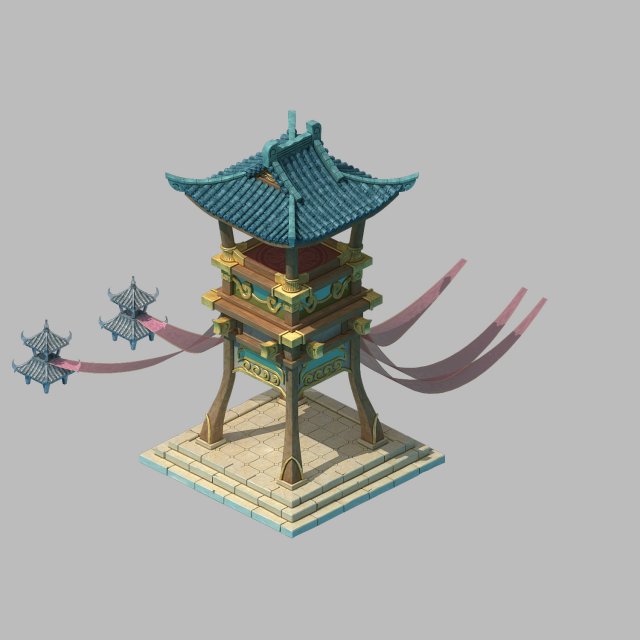Main City Inn – Tower 02 3D Model