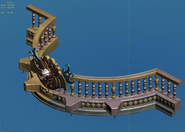 Library – Shared railings 02 3D Model