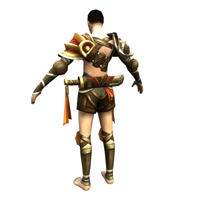 Game 3D Character – Male Warrior 02 3D Model