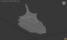 Low poly space shuttle 3D Model