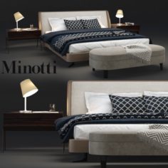 Minotti Spencer Bedroom set 3D Model