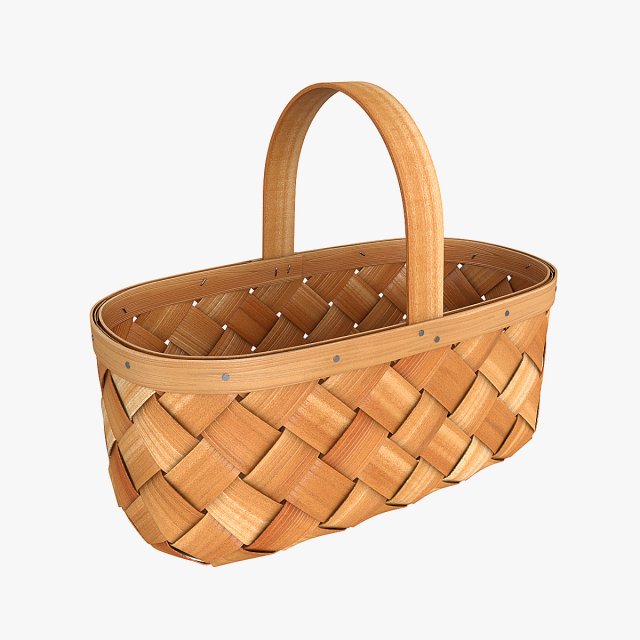 of wicker basket 3D Model