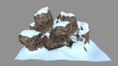 Snow rocks 3D Model