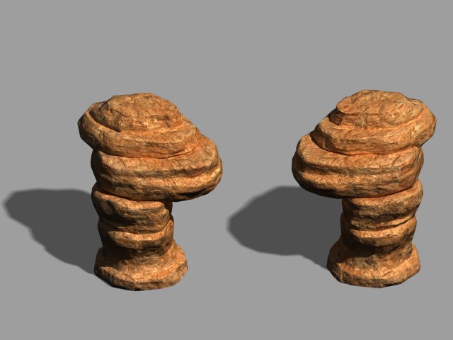 Desert – Mountain – Wind Stone 11 3D Model