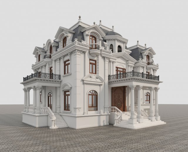 Classic Villa 3D Model