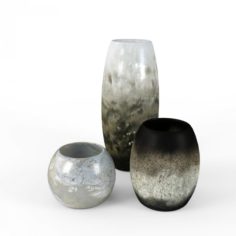 Modern Decor Vase Set 3D Model