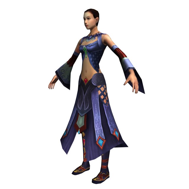 Game 3D Characters – Female Faw 03 3D Model