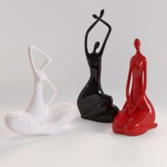 Figurines three ladies 3D Model