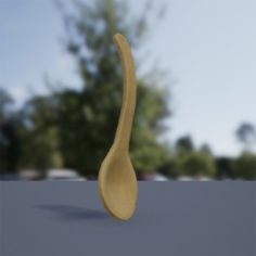 Wooden ladle Free 3D Model